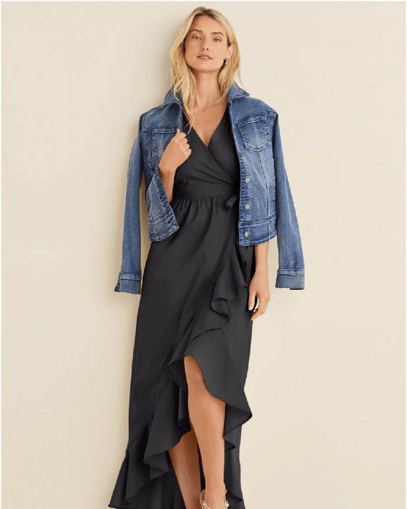 High-Low Wrap Dress