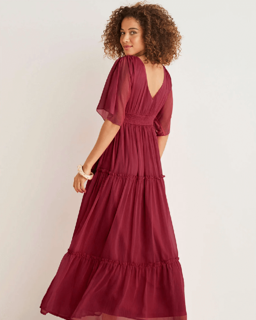 Flutter Sleeve Maxi Dress